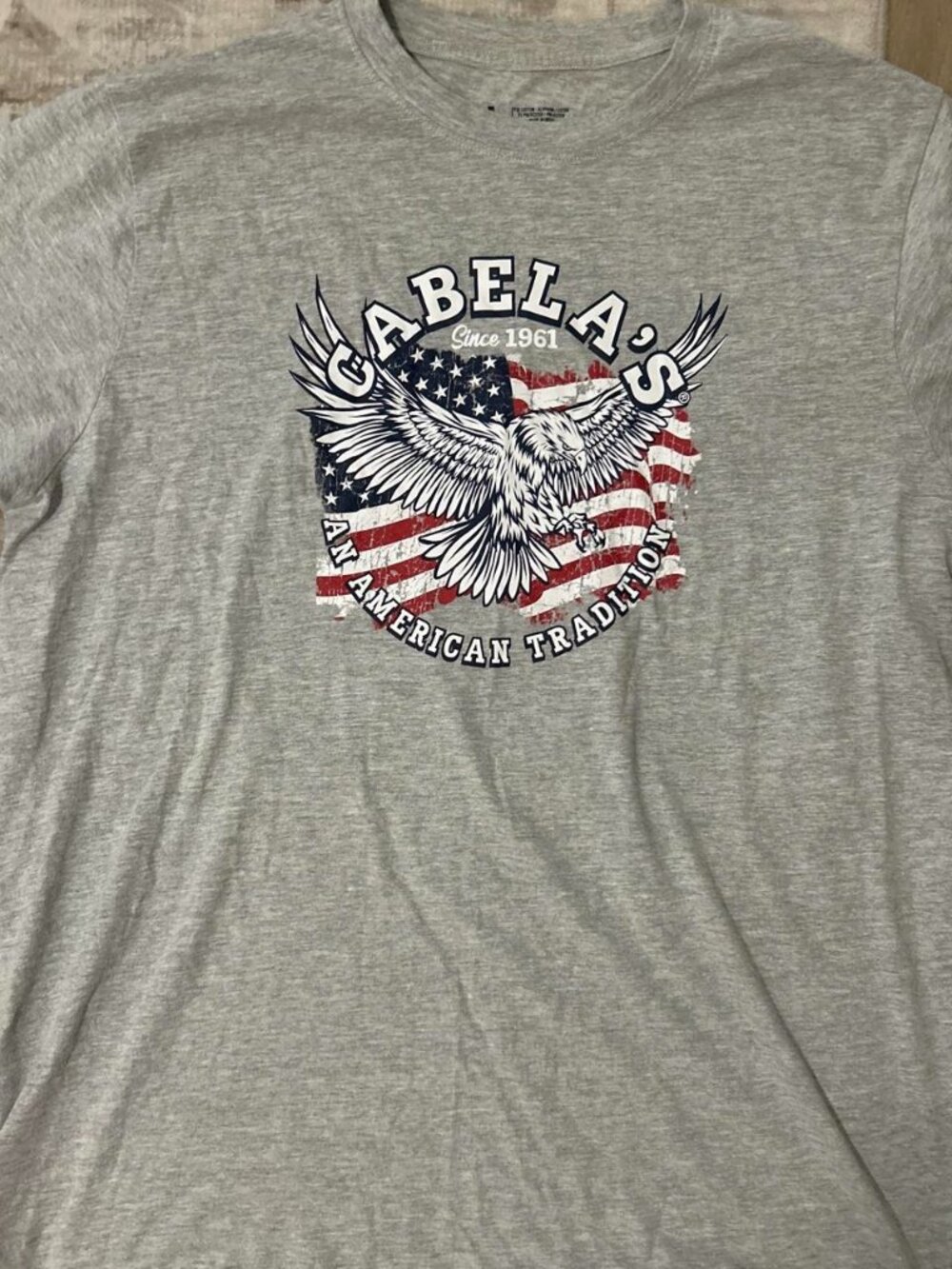 Cabela's American Flag Graphic Tee Mens L